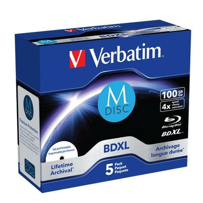 Blu-Ray BD-R Riscrivibile Verbatim M-DISC 5 Unità 4x