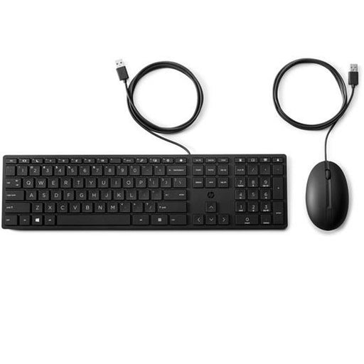 Tastiera e Mouse HP 9SR36AA#ABE Qwerty in Spagnolo Nero