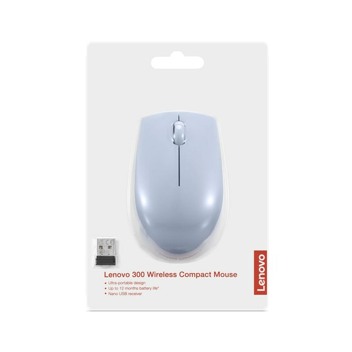 Mouse Ottico Wireless Lenovo 300 Azzurro 1000 dpi