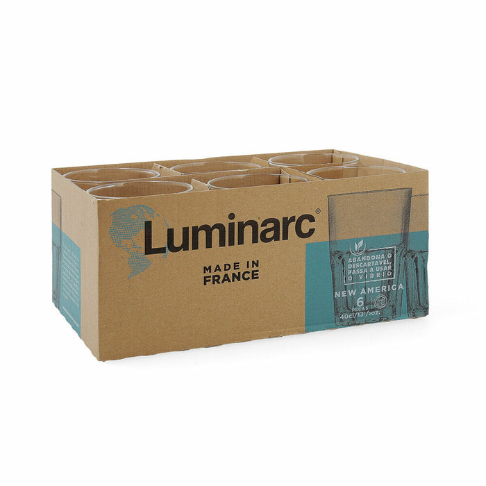 Luminarc New America Pav Vidro Transparente 400 ml (6 Unidades) (Pack 6x)