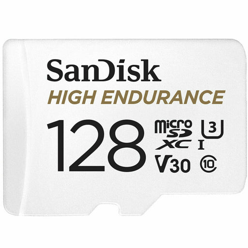Scheda Di Memoria Micro SD con Adattatore SanDisk High Endurance UHS-I Bianco 128 GB