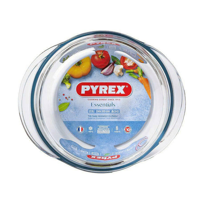 Cacerola Pyrex Essentials de Vidrio Transparente con Tapa 2,1 L