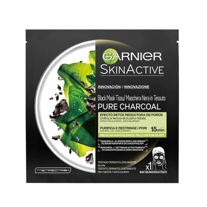 Maschera Viso PURE CHARCOAL black detox Garnier