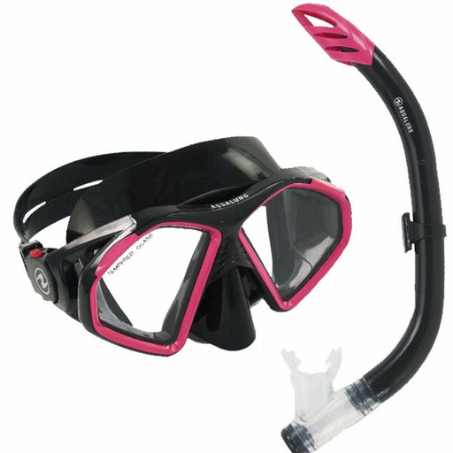 Occhialini da Snorkeling e Boccaglio Aqua Lung Sport Hawkeye Nero Grigio