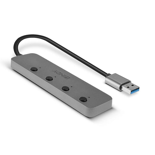 Hub USB LINDY Nero Grigio (1 Unità)