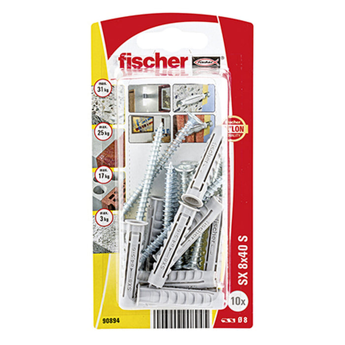 Tuercas y tornillos Fischer Tuercas y tornillos 10 Uds (8 x 40 mm)
