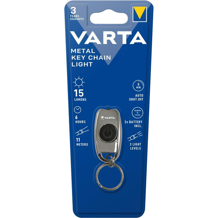 Porta-chaves de metal Varta Light 15 lm LED porta-chaves