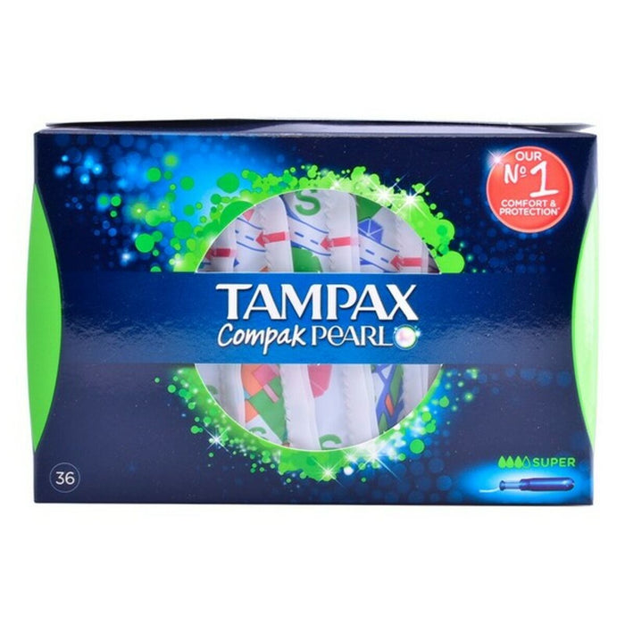 Assorbenti Interni Super Pearl Compak Tampax 8067056 (36 uds) 36 Unità