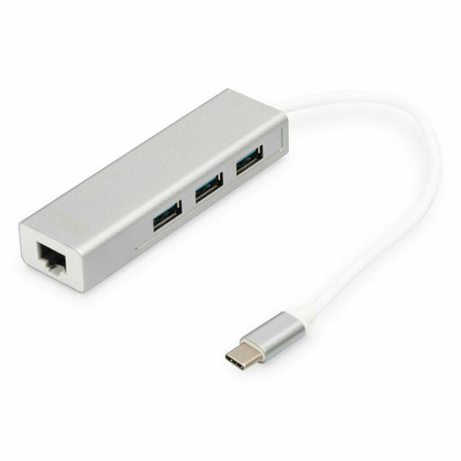 Hub USB Digitus DA-70255 Grigio Bianco/Grigio Argentato