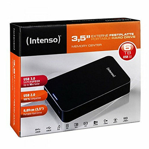 Hard Disk Esterno INTENSO 6031514 3.5" USB 3.0 6 TB Nero