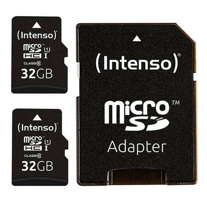 Scheda Di Memoria Micro SD con Adattatore INTENSO 32 GB x 2