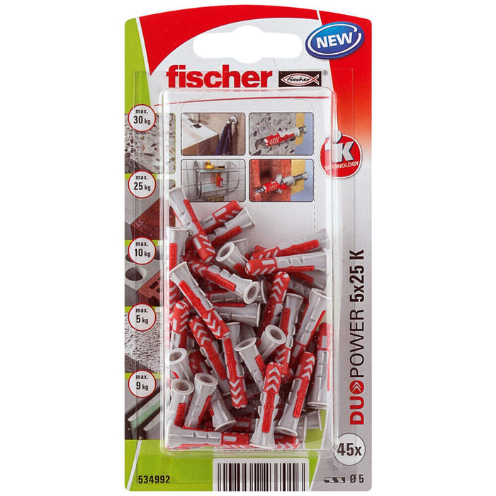 Tacchetti Fischer DuoPower 534992 Ø 5 x 25 mm Nylon (45 Unità)