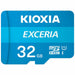 Scheda Di Memoria Micro SD con Adattatore Kioxia Exceria UHS-I Classe 10 Azzurro 32 GB