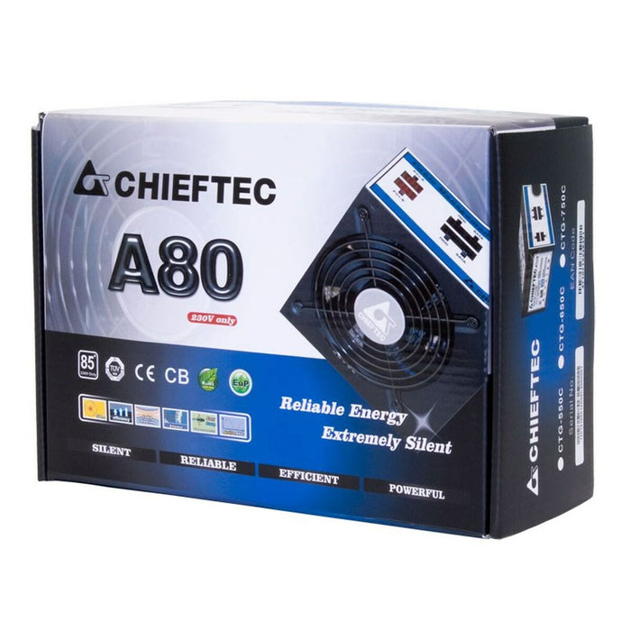 Fonte di Alimentazione Chieftec CTG-650C 650 W 130 W RoHS CE 80 PLUS FCC Componibile ATX