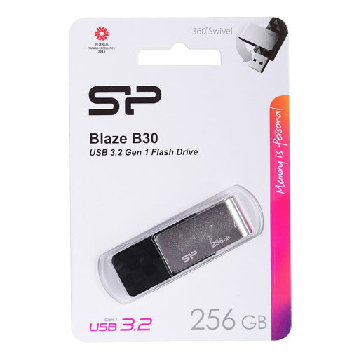 Memoria USB Silicon Power Blaze B30 Nero Nero/Argentato 256 GB