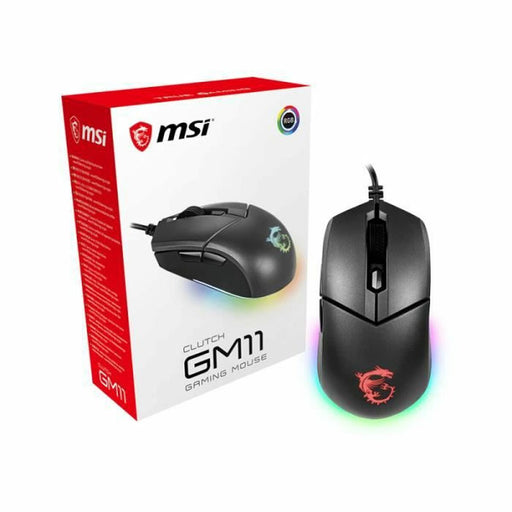 Mouse Gaming MSI Clutch GM11 Con cavo Nero Luci