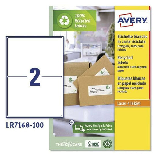 Etichette per Stampante Avery LR7168 Bianco 100 fogli 199,6 x 143,5 mm (5 Unità)