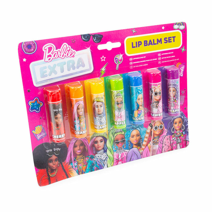Balsamo Labbra colorato Barbie Per bambini 7 Pezzi