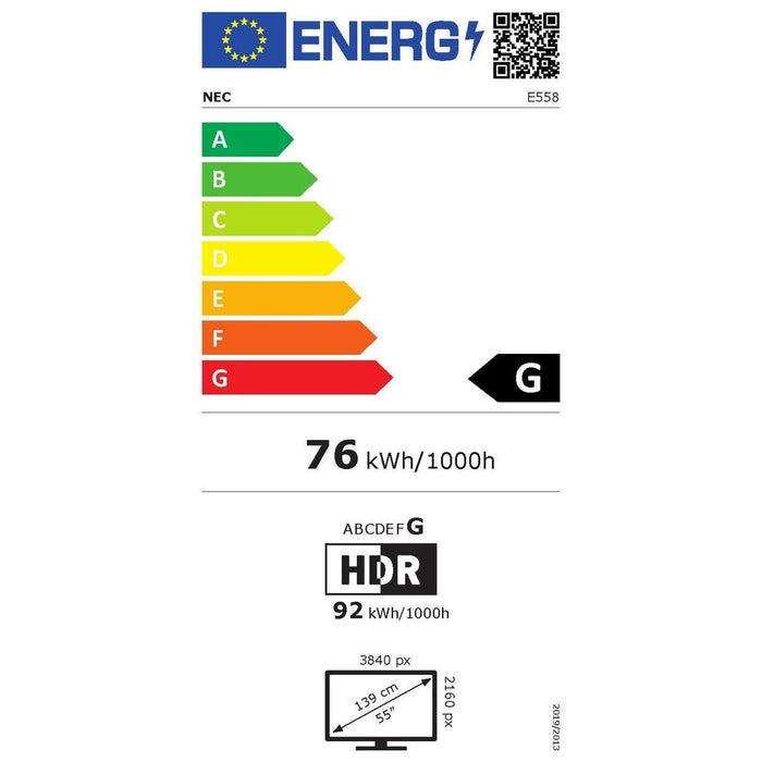 Televisione LCD NEC 60005054 4K Ultra HD 54,6" LED IPS D-LED LCD