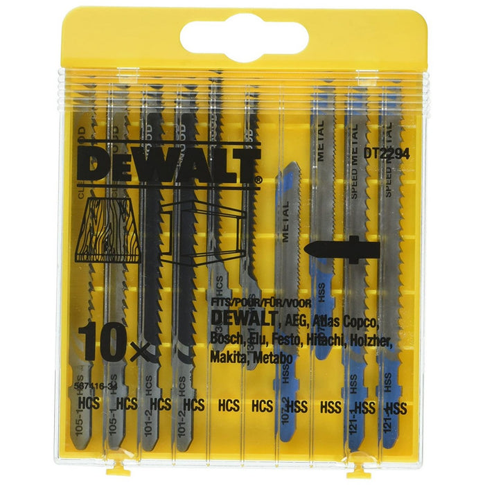 Dewalt DT2294-QZ Hoja de sierra para madera y metal 10 piezas