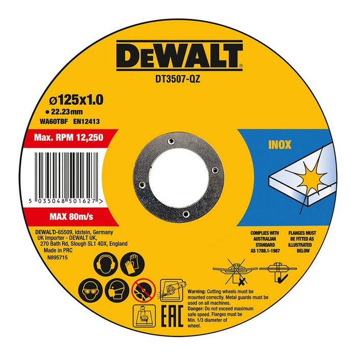 Disco da taglio Dewalt Fast Cut dt3507-qz 10 Unità 115 x 1 x 22,23 mm