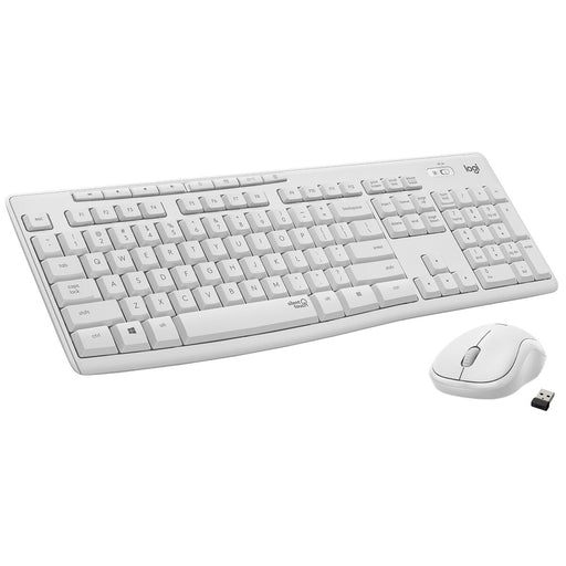 Tastiera e Mouse Logitech MK295 Silent Wireless Combo Bianco Qwerty US