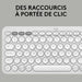 Tastiera Bluetooth con Supporto per Tablet Logitech K380 Francese Bianco AZERTY