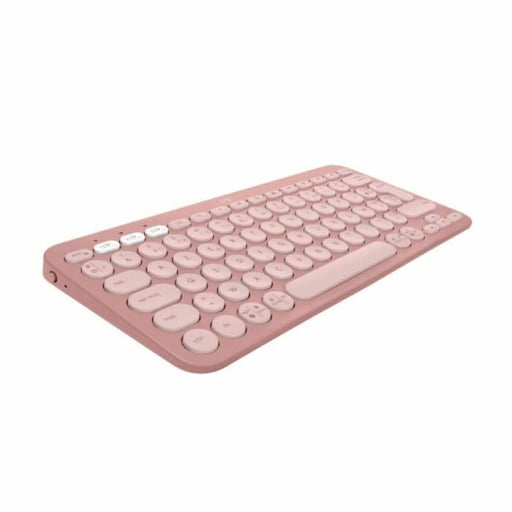 Tastiera Bluetooth con Supporto per Tablet Logitech K380 Francese Rosa AZERTY