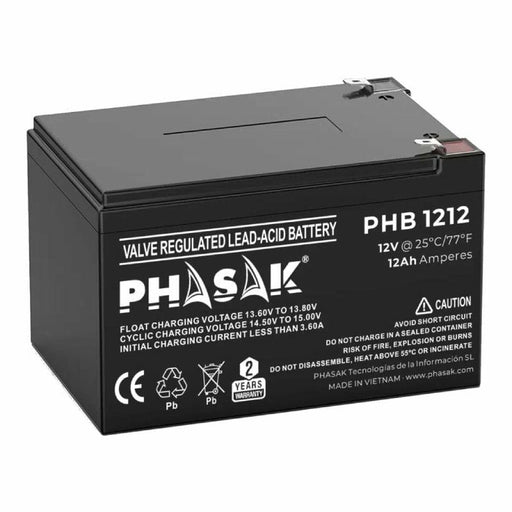 Batteria per Gruppo di Continuità UPS Phasak PHB 1212 12 Ah 12 V