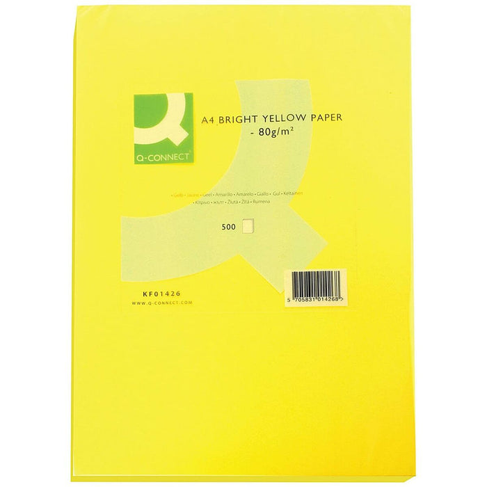 Carta per Stampare Q-Connect KF01426 Giallo A4 500 Fogli