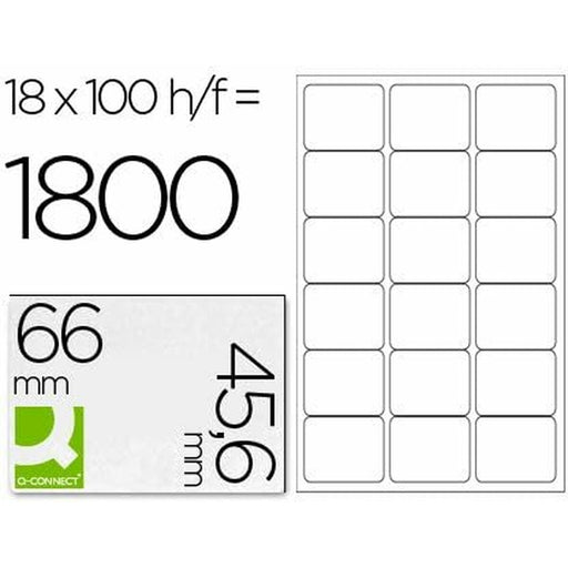 Etichette adesive Q-Connect KF01583 Bianco 100 fogli 66 x 46 mm