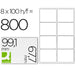 Etichette adesive Q-Connect KF01588 Bianco 100 fogli 99,1 x 67,7 mm