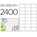 Etichette adesive Q-Connect KF10645 Bianco 100 fogli 70 x 35 mm