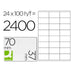 Etichette adesive Q-Connect KF10647 Bianco 100 fogli 70 x 37 mm