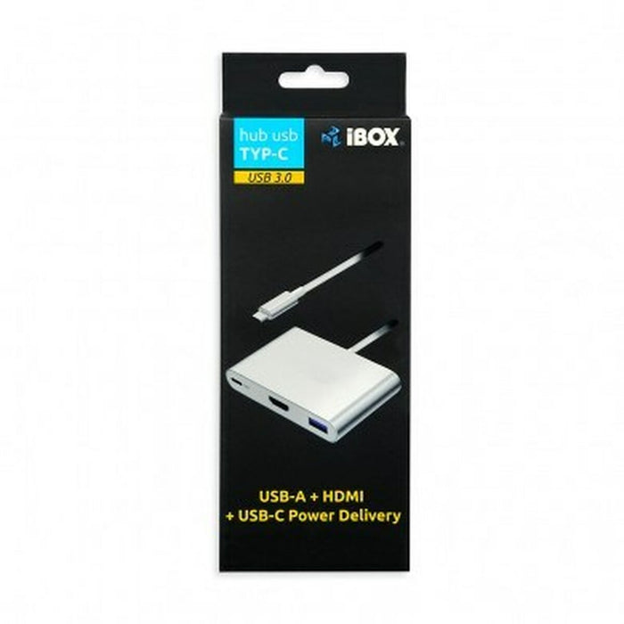Hub USB Ibox IUH3CFT1 Bianco Argentato