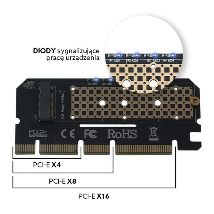 Scheda PCI SSD M.2 Savio Adapter  AK-41