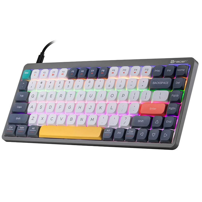 Tastiera meccanica Tracer TRAKLA47279 Bianco Multicolore QWERTY