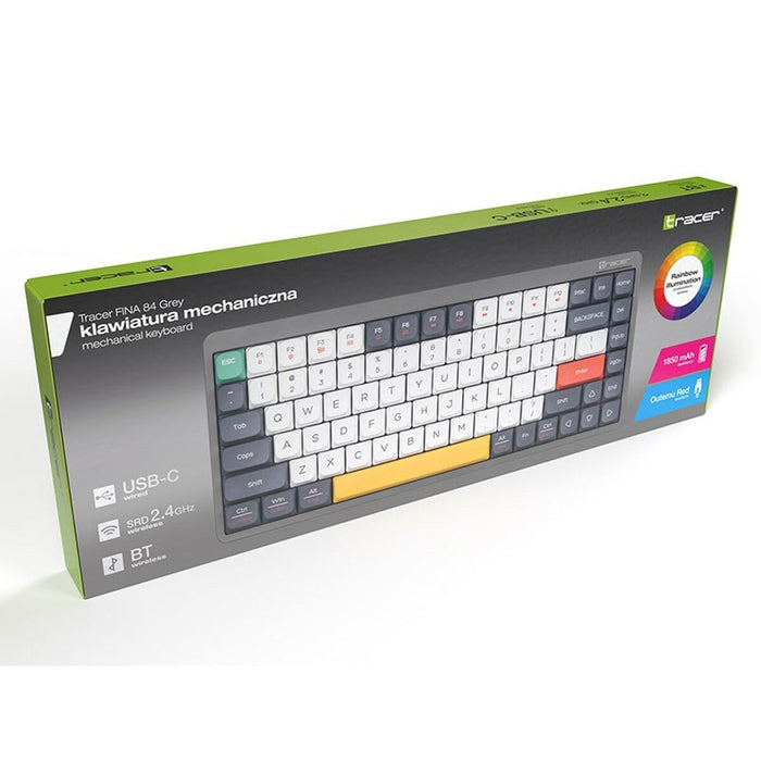 Tastiera meccanica Tracer TRAKLA47279 Bianco Multicolore QWERTY