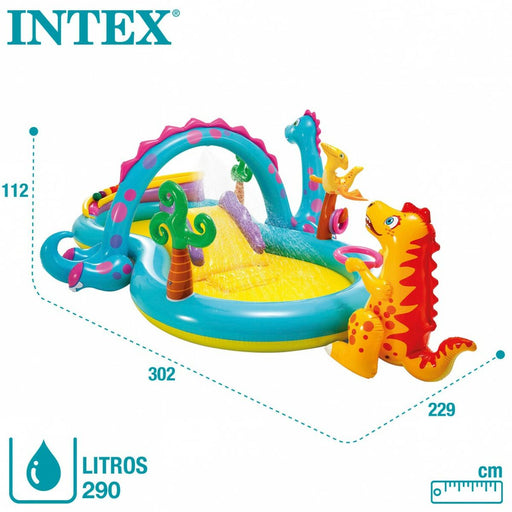 Piscina Gonfiabile per Bambini Intex   Dinosauri Parco giochi 302 x 112 x 229 cm 280 L