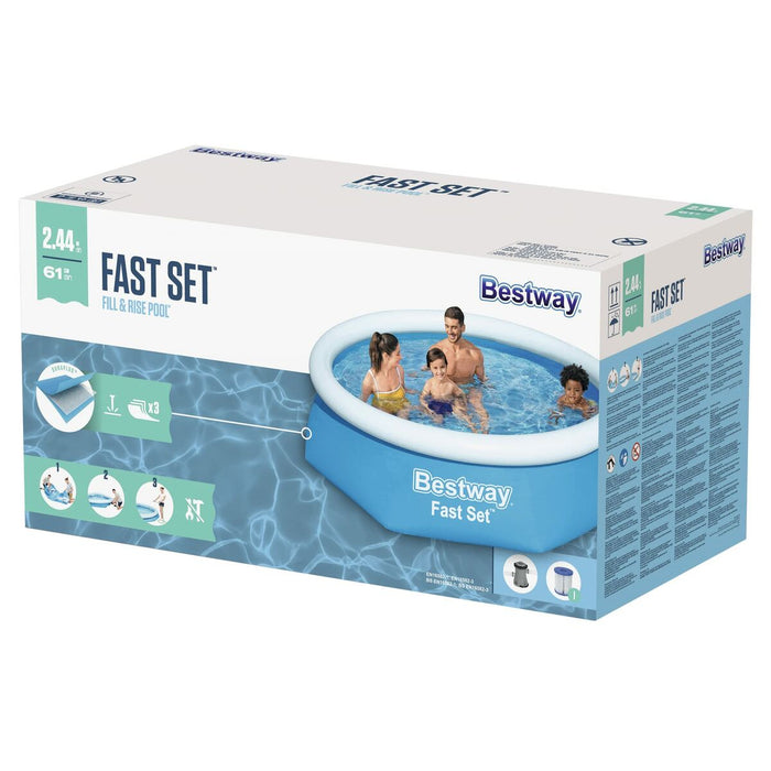 Piscina Gonfiabile Bestway 244 x 61 cm Azzurro 1880 L