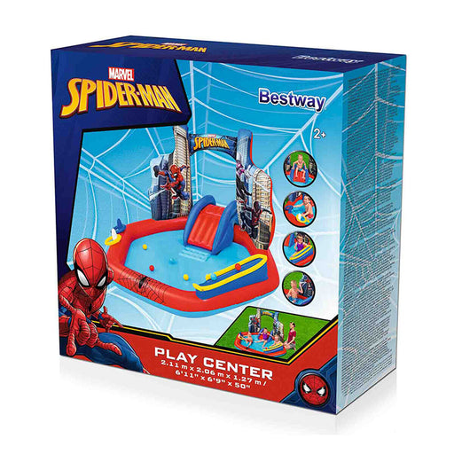 Piscina per bambini Bestway Spiderman 211 x 206 x 127 cm Parco giochi