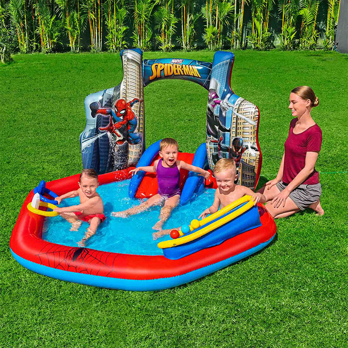 Piscina per bambini Bestway Spiderman 211 x 206 x 127 cm Parco giochi