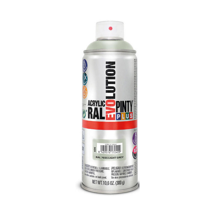 Tinta spray Pintyplus Evolution RAL 7035 400ml cinza claro