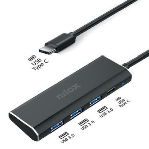 Hub USB Nilox NXHUBUSBC03 Nero