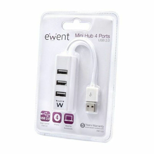 Hub USB Ewent EW1122 Bianco 3600 W