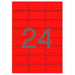 Etichette per Stampante Apli Rosso 70 x 37 mm