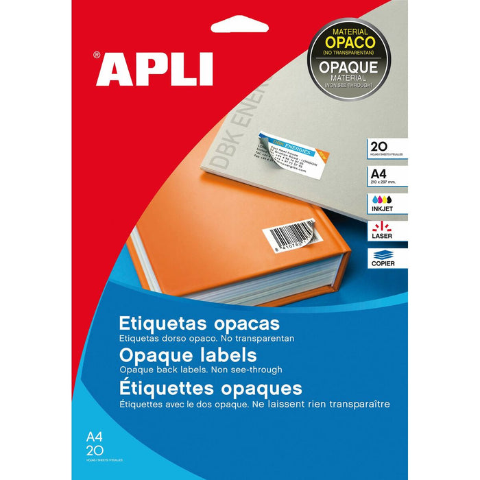 Etichette adesive Apli Bianco 25,4 x 10 mm 114 x 10 mm