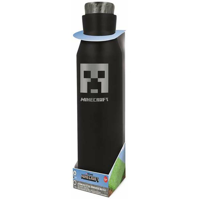 Garrafa Minecraft 580 ml Silicone Aço Inoxidável