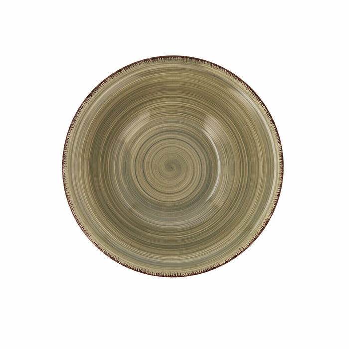 Cuenco de cerámica verde Natura Vita (18 cm) (6x Pack)
