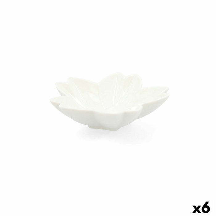 Quid Select Fiore Ceramic Aperitif Bandeja Branca (6 Unidades) (Pack 6x)